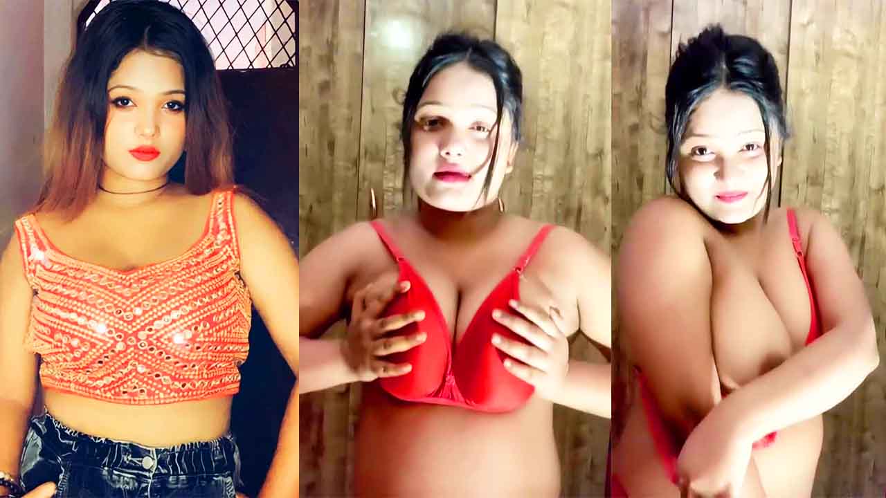 Nikita Bardwaj Stripping Red Bra Panty and Getting Full Nude on PREMIUM